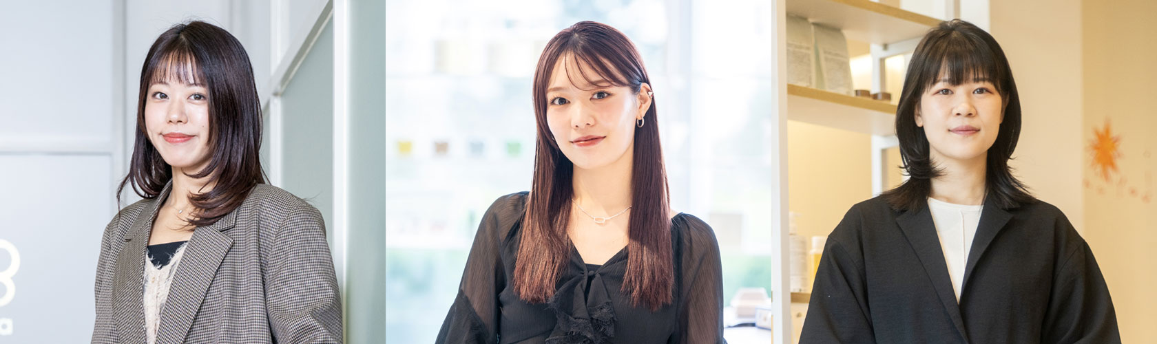 活躍する卒業生:吉田 麻夏さん、田中 真里菜さん、米田 萌海さん